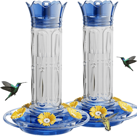 Bebedero x2 unidades Colibríes Aves Plástico Colgante 10oz c/u