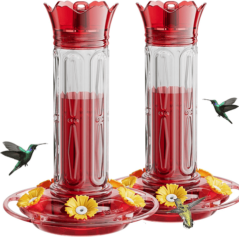 Bebedero x2 unidades Colibríes Aves Plástico Colgante 10oz c/u