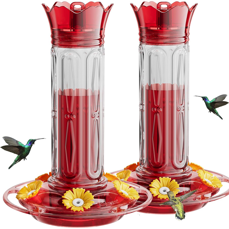 Bebedero x2 unidades Colibríes Aves Plástico Colgante 10oz c/u 1