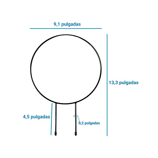 Enrejado de Metal Guía Negro Para Plantas Trepadora Circular 5