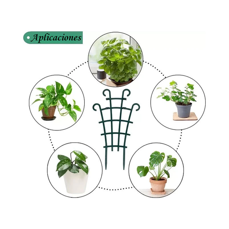 Soporte - Enrejado -Tutor Plástico Para Plantas Trepadoras x2 Unidades 2