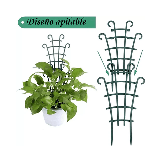 Soporte - Enrejado -Tutor Plástico Para Plantas Trepadoras x2 Unidades 4