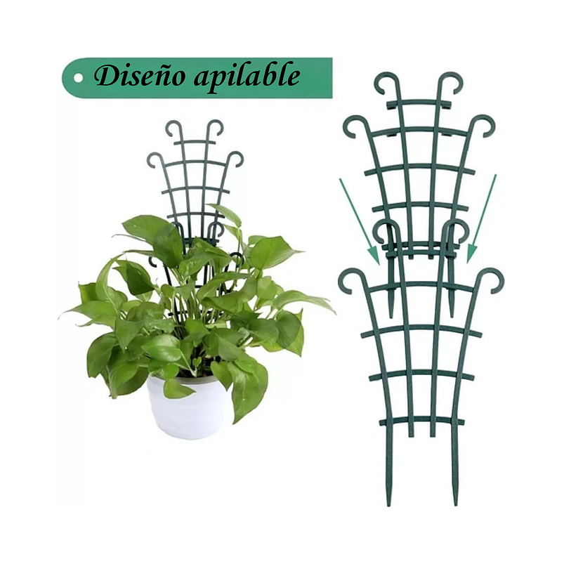Soporte - Enrejado -Tutor Plástico Para Plantas Trepadoras x2 Unidades 4