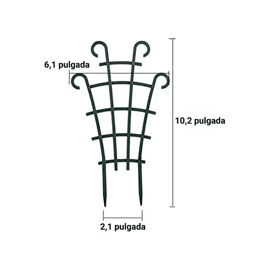 Soporte - Enrejado -Tutor Plástico Para Plantas Trepadoras x2 Unidades 6