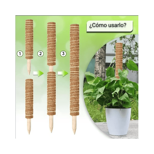 Kit Soporte En Fibra De Coco Plantas Trepadoras x4 Unidades 4