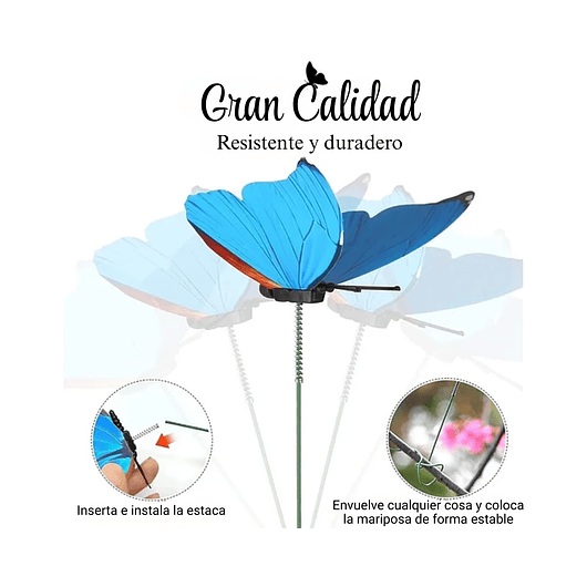 Mini Mariposa Decorativa Terrarios Jardín De Hadas x25 Unidades 3