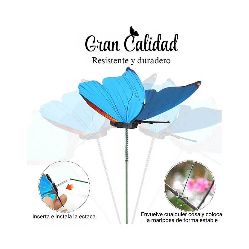 Mini Mariposa Decorativa Terrarios Jardín De Hadas x25 Unidades 3