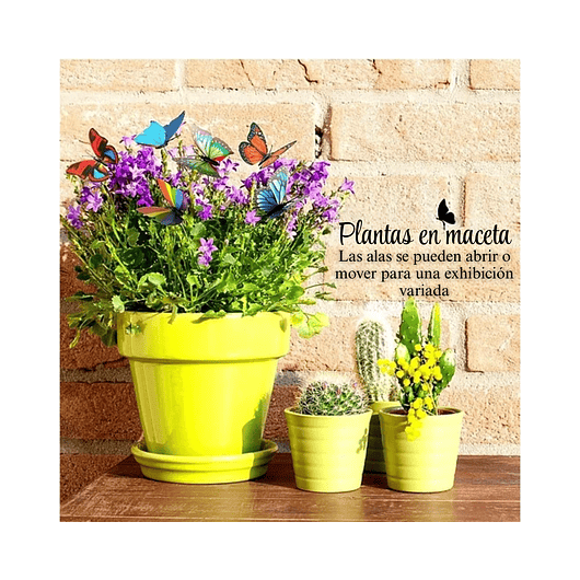 Mini Mariposa Decorativa Terrarios Jardín De Hadas x25 Unidades 4