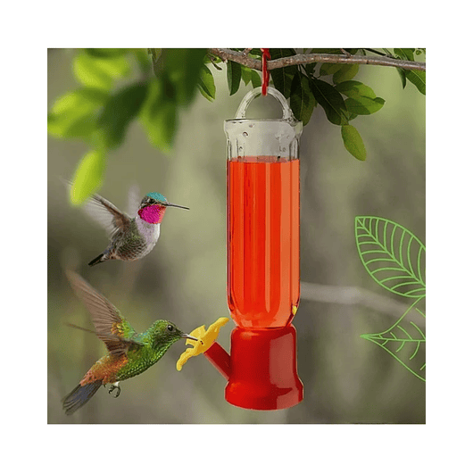 Bebedero De Colibríes Cilíndrico Colgar 2.3oz Plástico 1