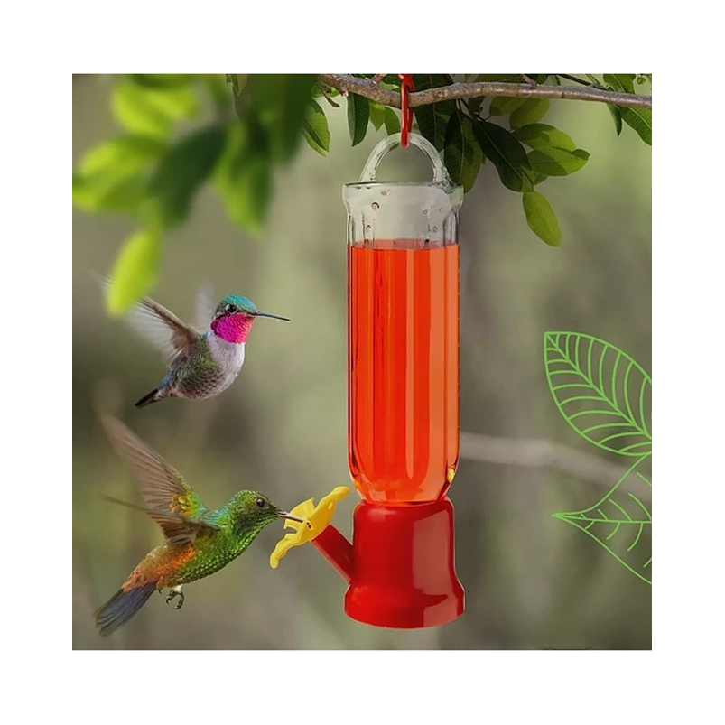 Bebedero De Colibríes Cilíndrico Colgar 2.3oz Plástico 1