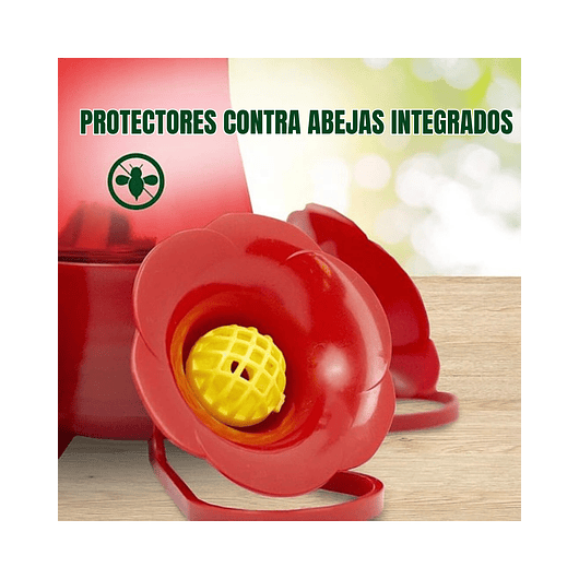 Bebedero De Colibríes Colgar Diseño Flor 8oz Plástico 6