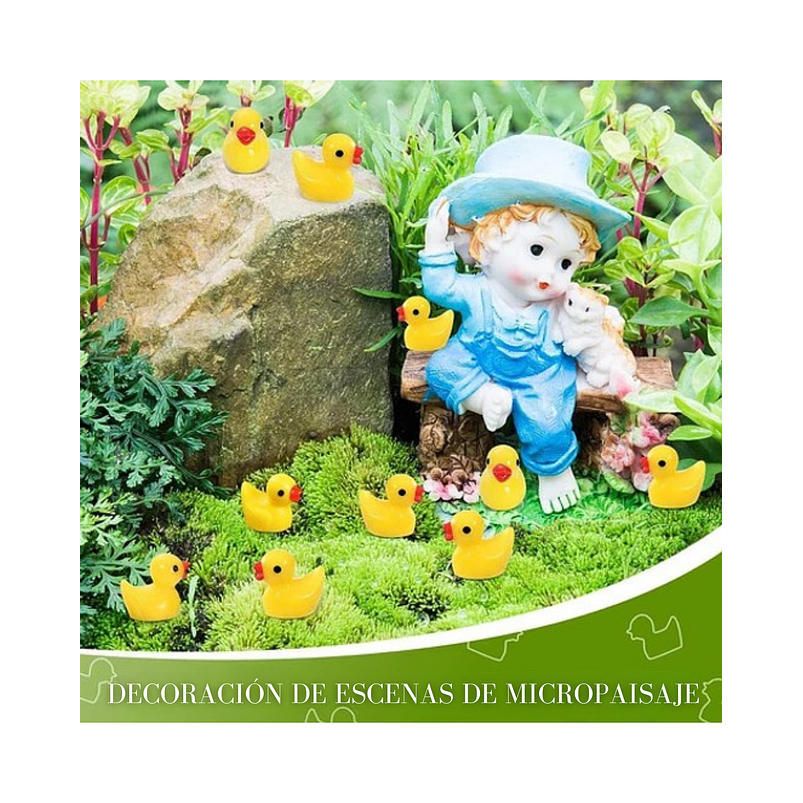 Mini Figura Patos De Jardín Hadas Terrario Suculentas  X20pz 6
