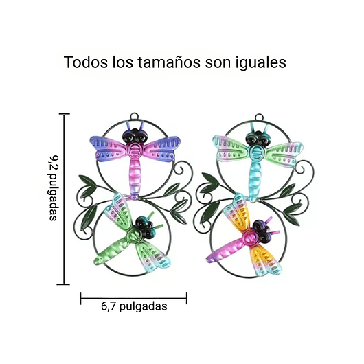 Set Figuras Libelulas x2 Unidades Decorativas de Pared y Jardín 2