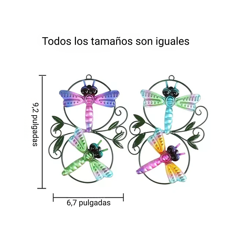 Set Figuras Libelulas x2 Unidades Decorativas de Pared y Jardín 2