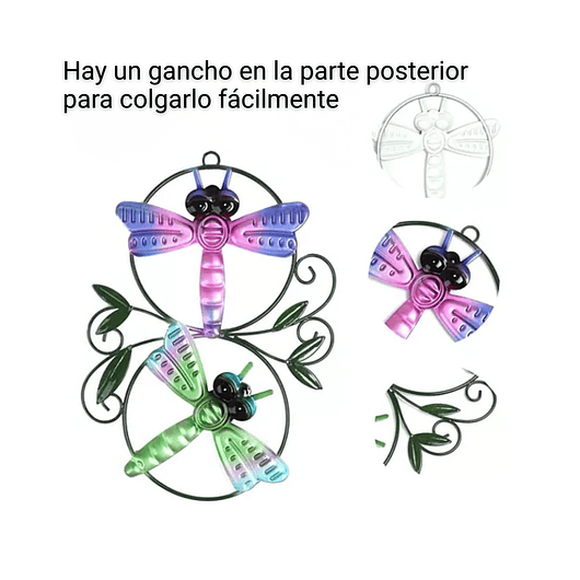 Set Figuras Libelulas x2 Unidades Decorativas de Pared y Jardín 3