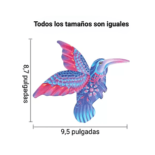 Set Figuras Colibris x4 Unidades Decorativas de Jardín - Pared