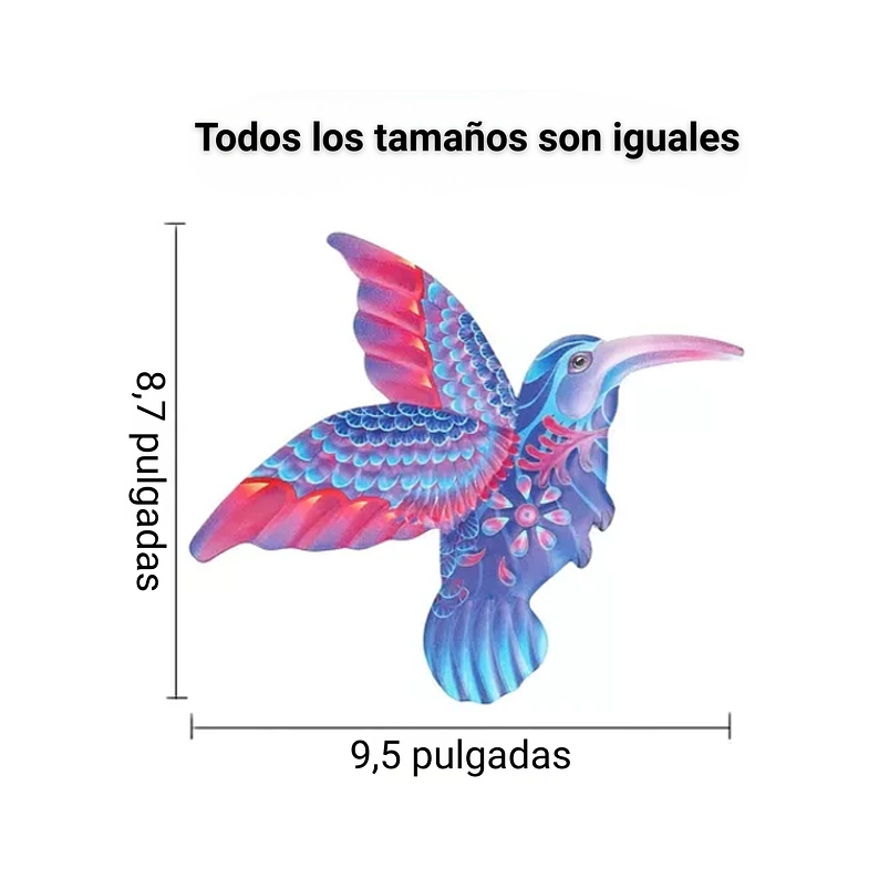Set Figuras Colibris x4 Unidades Decorativas de Jardín - Pared 2
