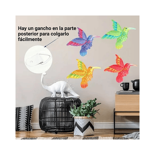 Set Figuras Colibris x4 Unidades Decorativas de Jardín - Pared 3