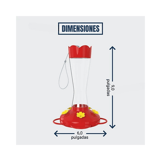 Bebedero Colibríes En Vidrio De Colgar 10 Oz X5 Flores 2