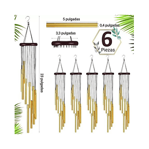 Campana De Viento Jardín Terraza Plantas x12 Tubos Aluminio