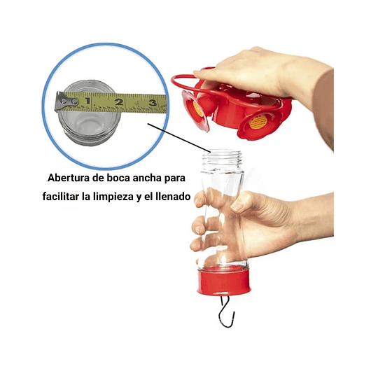 Bebedero Aves Colibríes En Vidrio De Colgar X4 Flores 7