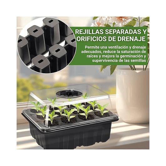 Kit Germinacion X3 Bandejas + Cupula Y Herramientas Plantas 9