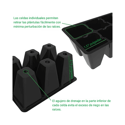 Bandeja Germinacion Semillas Plantas x12 Unid (72 Celdas) 4
