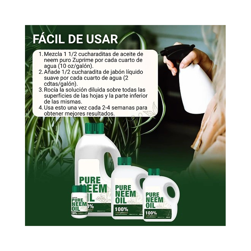 Aceite 100% Neem Prensado Frío Organico Para Plantas x250 ML 3