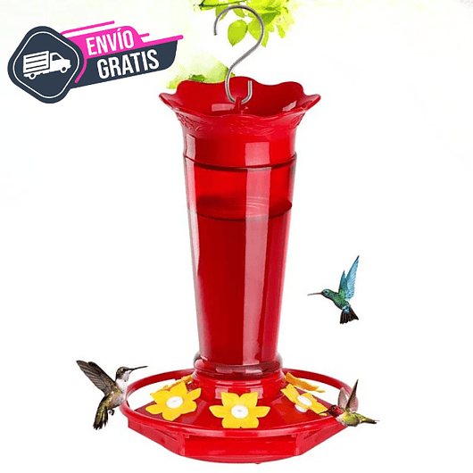 Bebedero Colibríes Aves Jardín Botella en Vidrio 10oz 1