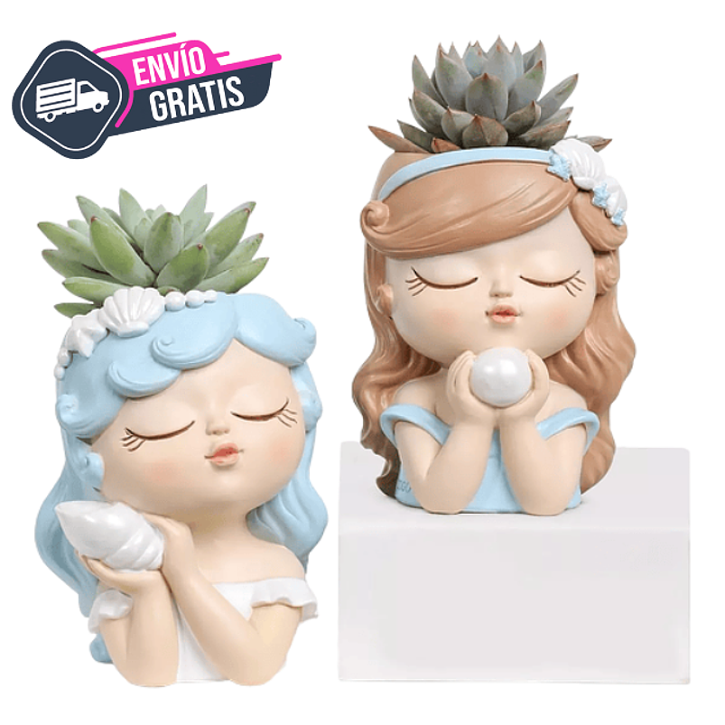 Macetas Decorativa Cerámica Plantas Suculenta Cactus x2 Unidades 1