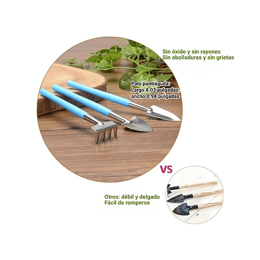 Kit Herramientas De Jardín para Siembra y Cuidado de Cactus Suculentas x15 piezas 6