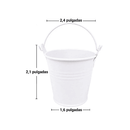 Mini Macetas Metálicas Diseño Valde Tipo Recordatorio X12un 3