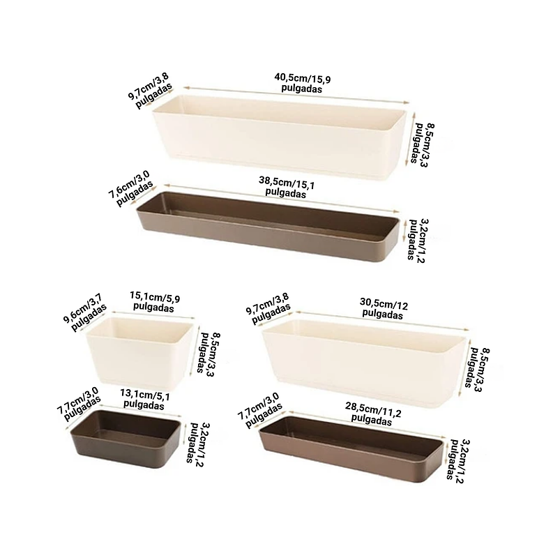 Maceta Plantas Rectangular Moderna Premium Más Plato - Pequeña 2