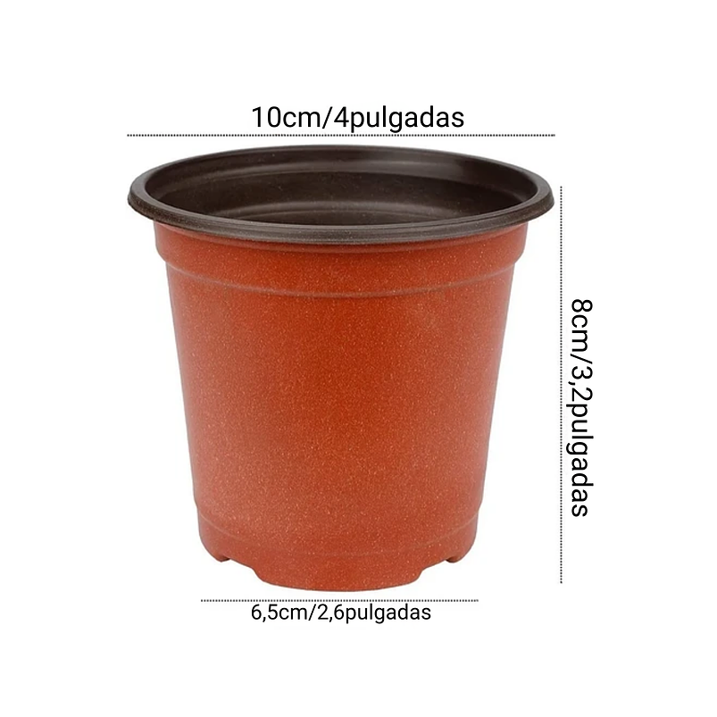 Macetas plásticas de siembra x30 unidades 8cm alto x10cm diametro 3