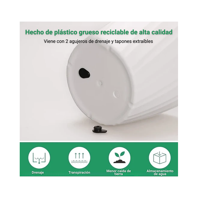 Juego Maceta Decorativas De Colgar x4 Unidades Diseño Rayas 6