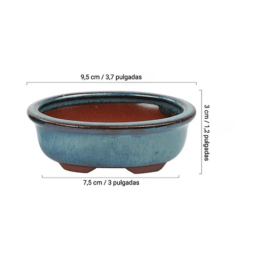 Set Macetas Mini Para Bonsái En Cerámica x4 Unidades 5