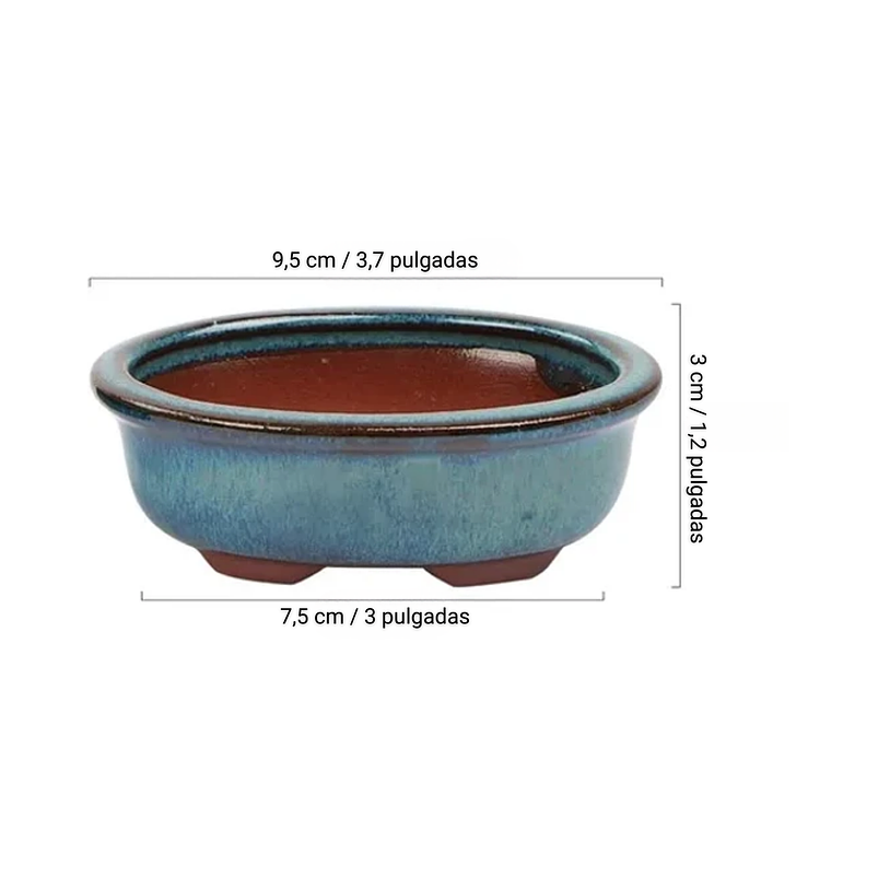 Set Macetas Mini Para Bonsái En Cerámica x4 Unidades 5