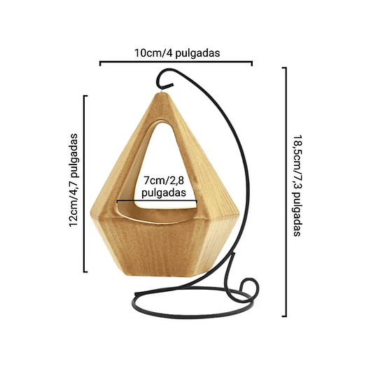 Maceta Cerámica Colgante Más Soporte De Mesa 3