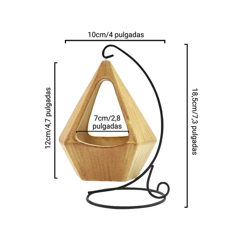 Maceta Cerámica Colgante Más Soporte De Mesa 3