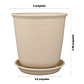 Maceta Plástica De Plantas 15cm Diámetro x15cm Alto Más Plato - Miniatura 2