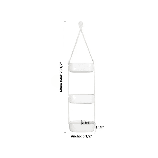 Maceta Cerámica Plantas 3 Niveles Rectangular Colgante Macrame  5