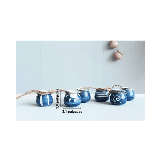 Maceta Plantas Colgante x4 Unidades Cerámica 7,8cm Diámetro x7cm Alto 4