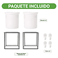 Juego Maceta En Cerámica Fina y Soporte De Pared x2 Unidades - Miniatura 2