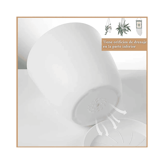 Juego De Macetas Macramé x2 Piezas Más 2 Plásticas y gancho 5