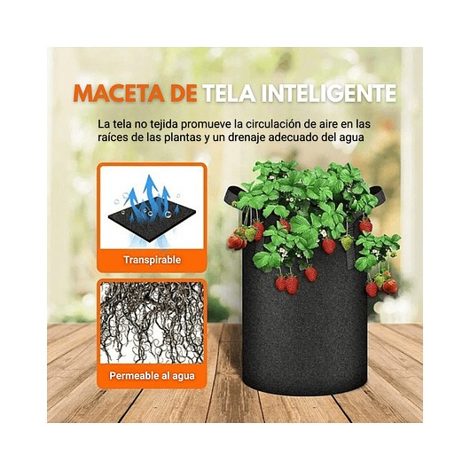 Maceta Siembra Plantas Tela Especial x3 Galones 11 Litros 2