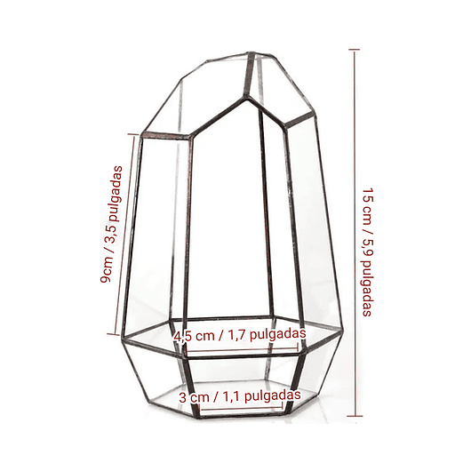 Maceta Terrario Plantas Vidrio Diseño Geométrico Moderno 5