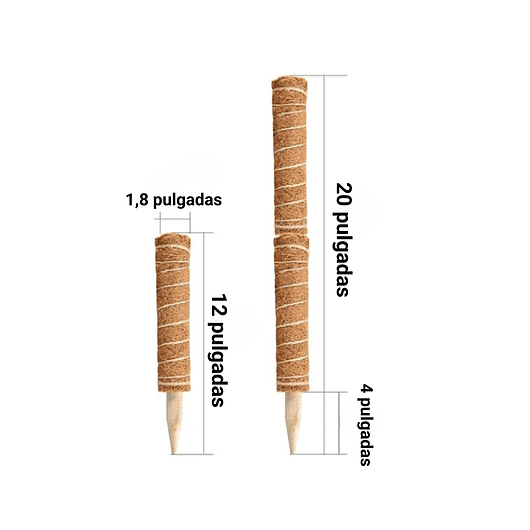 Soporte Totem En Fibra De Coco Plantas Trepadoras x2 Unidades 3