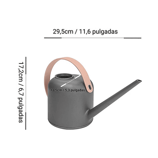 Regadera Plastica Plantas 1.89 Litro Boquilla Larga 8