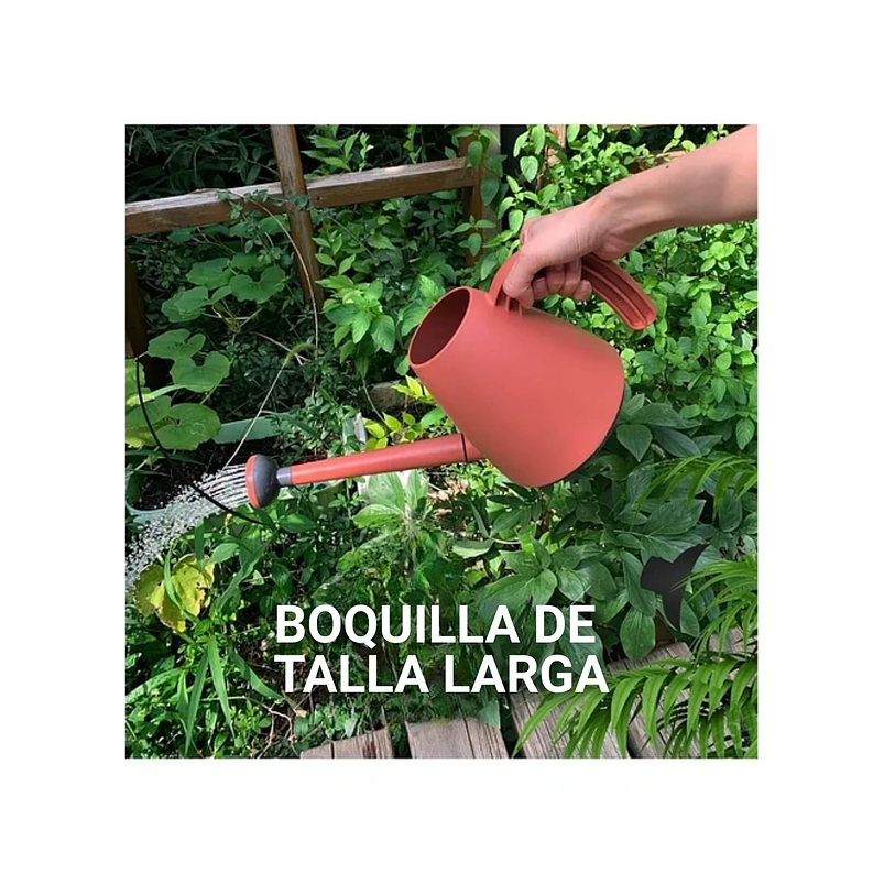 Regadera De Plantas Plástica Fina x2 Litros Boquilla Larga  1