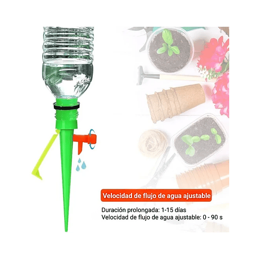 Kit Estacas de Riego por Goteo x6 Unidades para Botellas  2